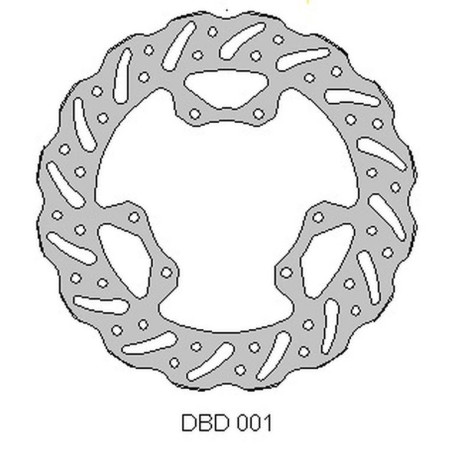 DELTA BRAKING stabdžių diskas priekis HONDA CR 125 '95-07, 250 '95-01, CRF 250 '04-14, CRF 450 '02-14 WAVE (240X101X3mm) (6X6,5m