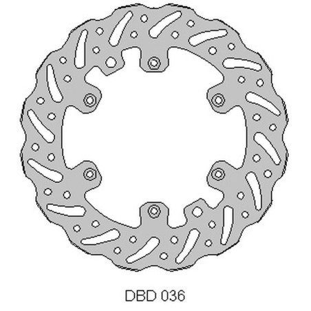 DELTA BRAKING stabdžių diskas priekis KTM 2T / 4T '91-21, HUSABERG, HUSQVARNA, GAS-GAS '21, WAVE (260X126,5X3mm) (6X6,5mm) (NG14