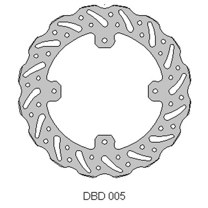 DELTA BRAKING stabdžių diskas galas HONDA CR 125 '02-07, CRF 250 '04-'21' -CRF 250 X 04-'21' CRF 450 WAVE (240X121X4mm) (4X6,5mm