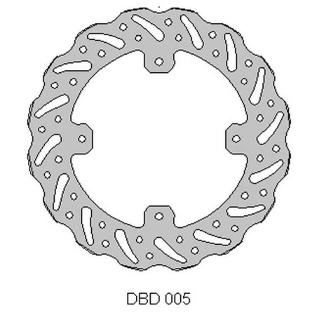 DELTA BRAKING brake disc rear HONDA CR 125 '02-07, CRF 250 '04-'21' -CRF 250 X 04-'21' CRF 450 WAVE (240X121X4mm) (4X6,5mm