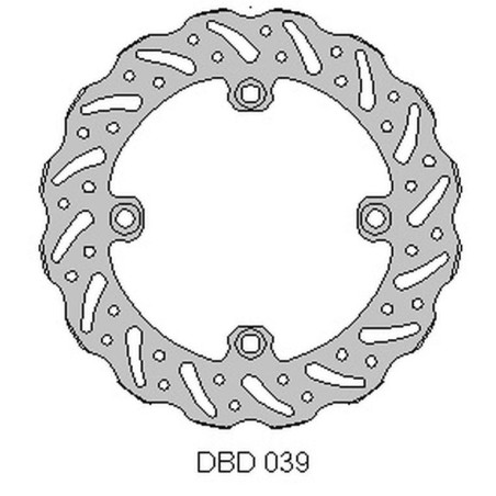 DELTA BRAKING stabdžių diskas galas HUSQUARNA CR / WR 125 '00-13, TR / TC / WR 250 '00-13, TE / TC 450 / 510 / 610 '05-10, WAVE 