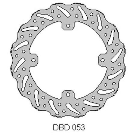 DELTA BRAKING stabdžių diskas galas HUSQVARNA TC 85 '14-20, KTM SX 85 '11-20, 250 / 350 FREERIDE '12-19, WAVE (210X110X3mm) (4X6