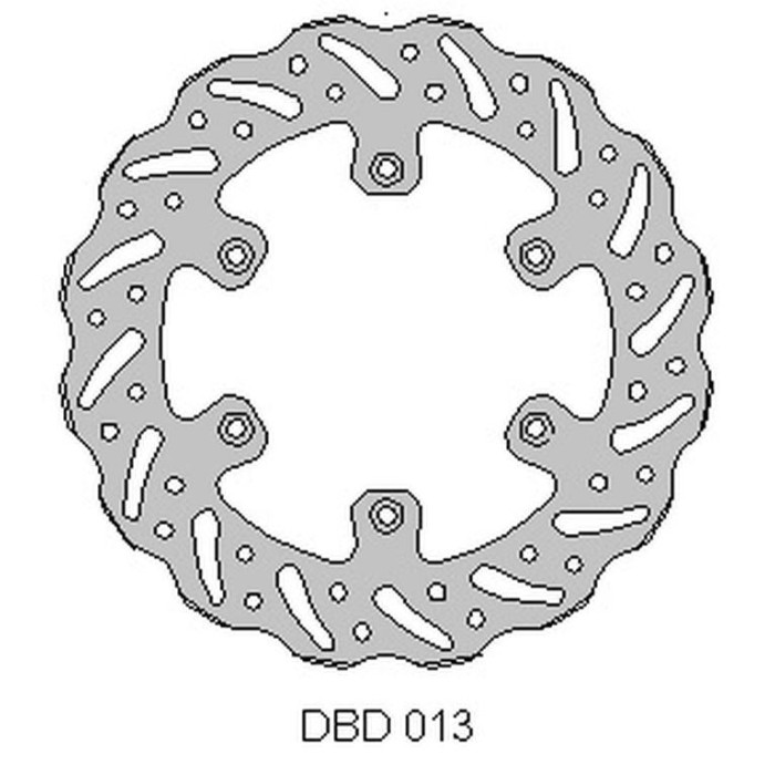 DELTA BRAKING stabdžių diskas galas KAWASAKI KX 125 '89-'02, KX 250 '89-02, WAVE (220X100X4mm) (6X6,5mm) (NG138)
