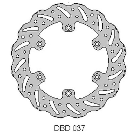 DELTA BRAKING brake disc rear KTM 2T / 4T '91-21, HUSABERG, HUSQUARNA, GAS-GAS '21, WAVE (220X110X4mm) (6X6,5mm) (NG129,NG