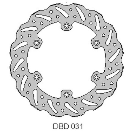 DELTA BRAKING brake disc rear YAMAHA WR 125 '92-00, YZ 125 '90-00,WR / YZ 250 '90-00, WRF / YZF 400 / 426 '98-00, WAVE (22