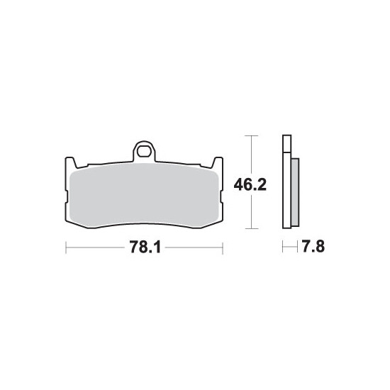 SBS brake pads KH491 RACING DUAL CARBON color black fits: TRIUMPH 675 DAYTONA TRIPLE front