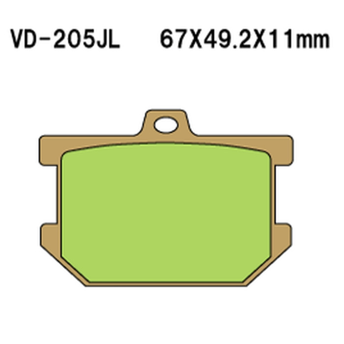 VESRAH stabdžių kaladėlės KH34 Metalic sinter (auksinės spalvos) YAMAHA SR500 76-81, XS,XV (MADE IN JAPAN)