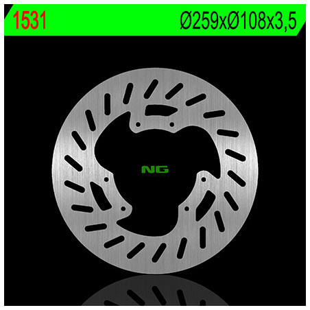 NG brake disc front YAMAHA DT 50LC / X / SM, XT 125 X 07-11 (259X108X3,5mm) (6X6,5mm)
