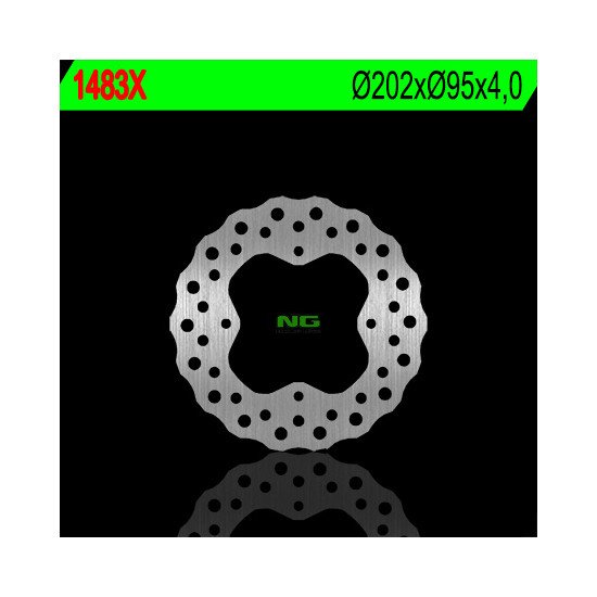NG brake disc front / rear ARCTIC CAT 400 / 450 / 500 / 550 / 700 '12-'15 (202X95X4) (4X8,5mm) WAVE