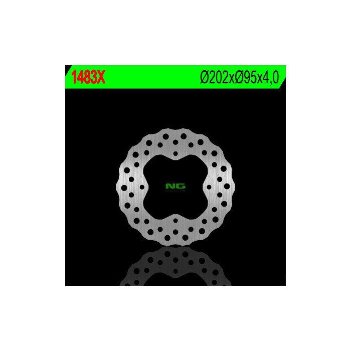 NG brake disc front / rear ARCTIC CAT 400 / 450 / 500 / 550 / 700 '12-'15 (202X95X4) (4X8,5mm) WAVE