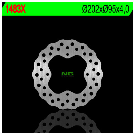 NG brake disc front / rear ARCTIC CAT 400 / 450 / 500 / 550 / 700 '12-'15 (202X95X4) (4X8,5mm) WAVE