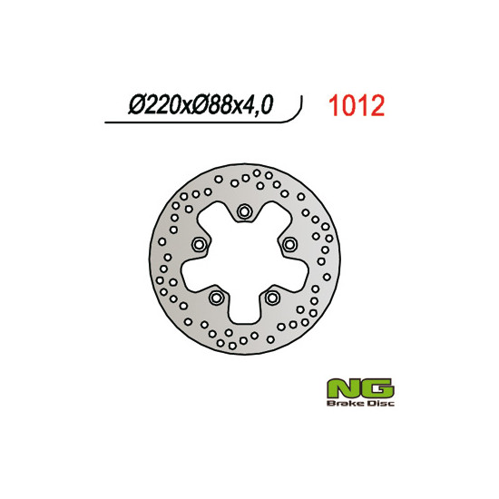 NG brake disc rear KYMCO QUAD 250 / 300 (220x88x4)