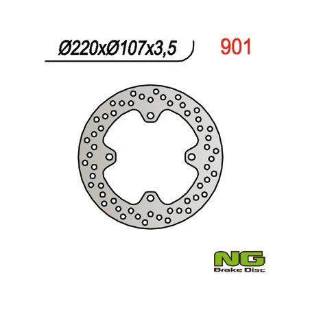 NG brake disc front YAMAHA GRIZZLY 660 01-04 (220X107X3.5 4 holes)