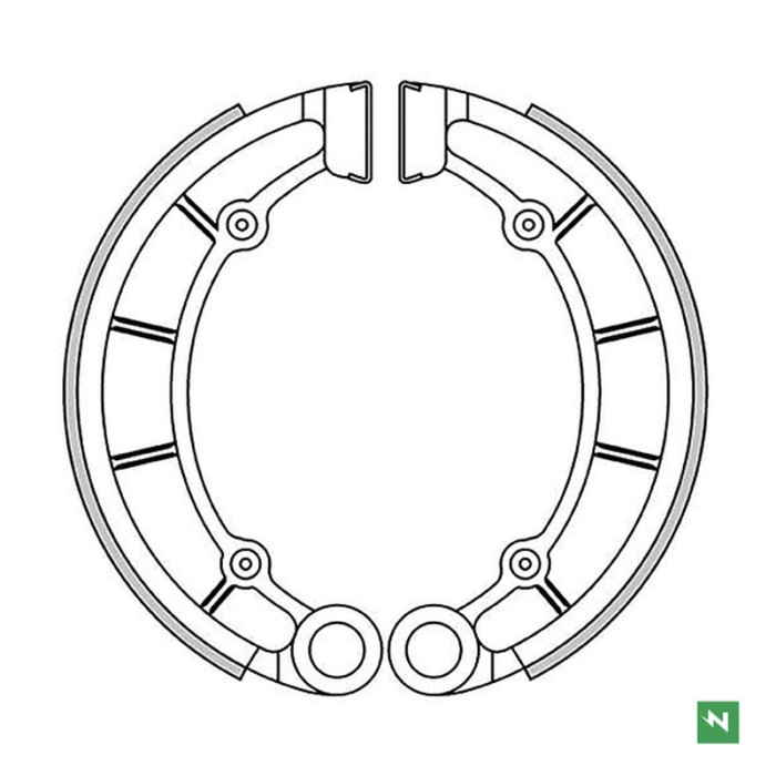 NEWFREN drum brake pad end KAWASAKI KLF 300 BAYOU '89-'05, KVF 300 PRIARE '99-'01, KLF 400 BAYOU '93-'98, KVF 400