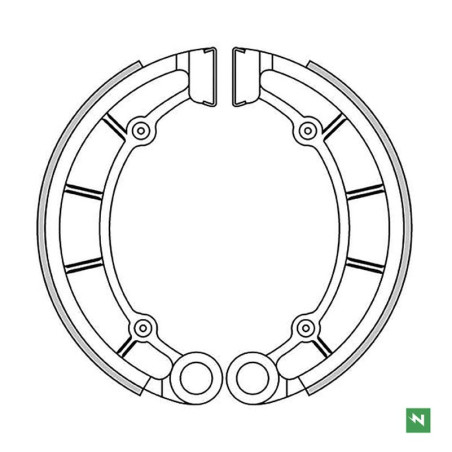 NEWFREN drum brake pad end KAWASAKI KLF 300 BAYOU '89-'05, KVF 300 PRIARE '99-'01, KLF 400 BAYOU '93-'98, KVF 400