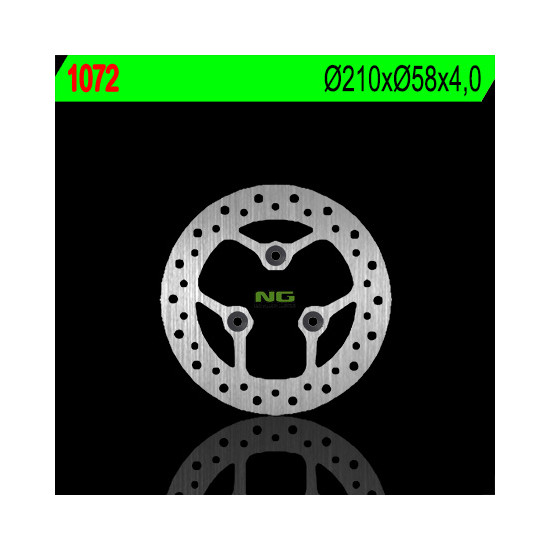 NG brake disc front KYMCO 50 SUPER 9 '06-'09 (210X58X4)(3X10,5mm)