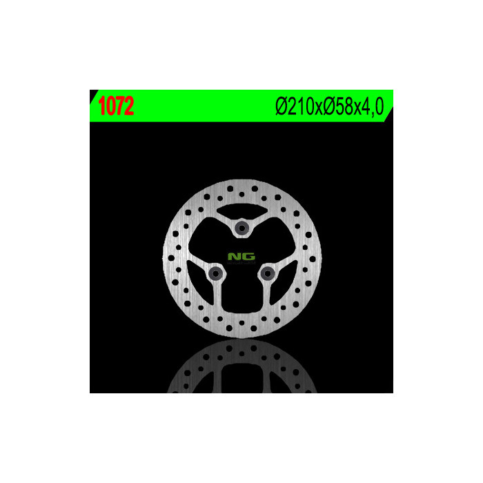NG brake disc front KYMCO 50 SUPER 9 '06-'09 (210X58X4)(3X10,5mm)