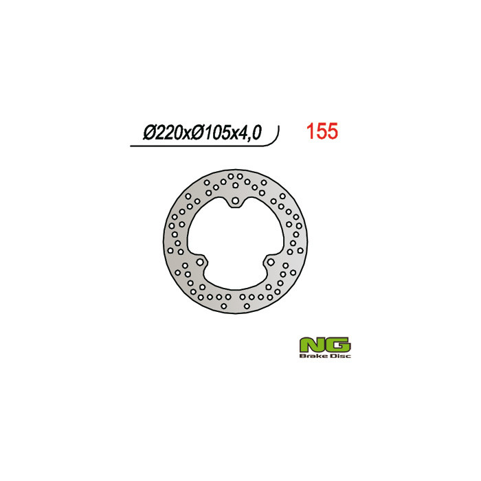 NG brake disc rear HONDA X8R 98-04 (220x105x4)