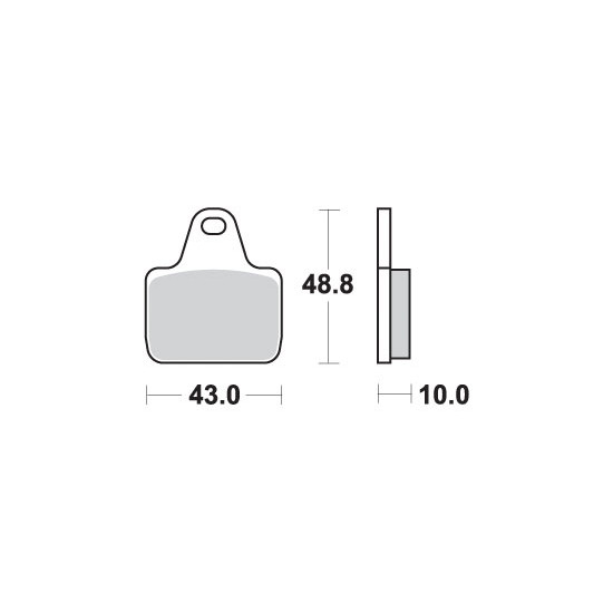 SBS brake pads KH435 / 4 RACING DUAL CARBON color black fits calipers U PVM, AP, BREMBO front