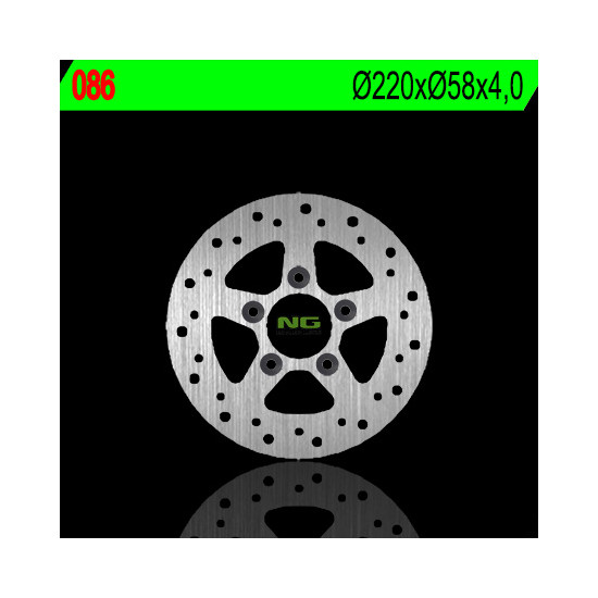 NG brake disc front KYMCO 50 / 125 / 150 / 250 (220X58X4) (5X10,5mm)