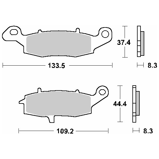 SBS brake pads KH231 TRACKSPORT SINTER gold color (REPLACES THE MIXTURE RS)