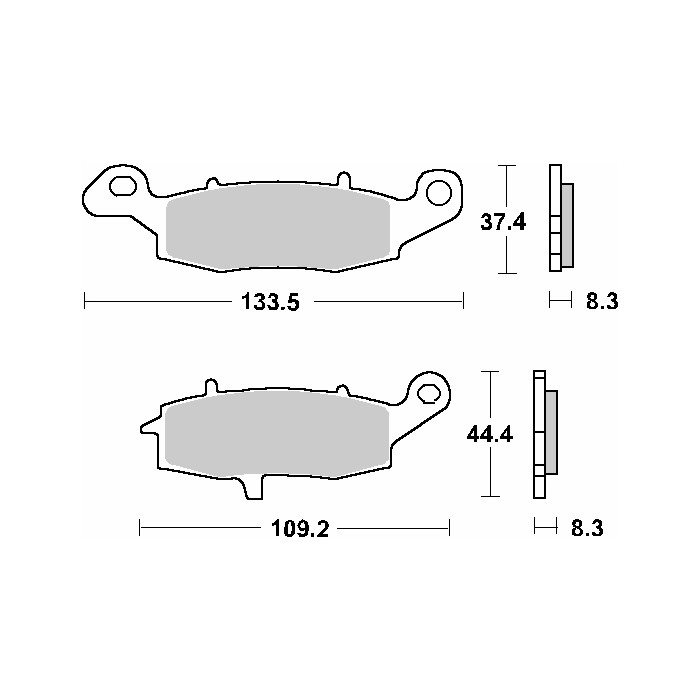 SBS brake pads KH231 TRACKSPORT SINTER gold color (REPLACES THE MIXTURE RS)