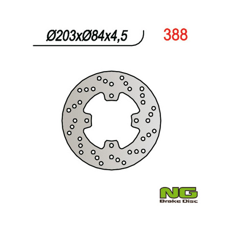 NG brake disc rear YAMAHA TZR 50 / MBK 50 (203x84x4.5)
