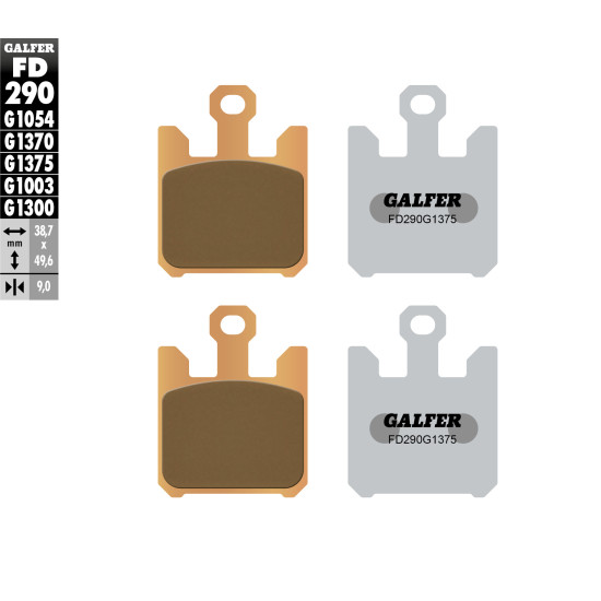 GALFER brake pads KH369 / 4 Metalic sinter (gold color) SPORT