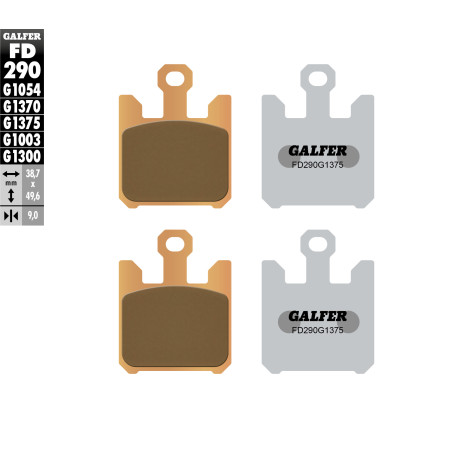 GALFER brake pads KH369 / 4 Metalic sinter (gold color) SPORT
