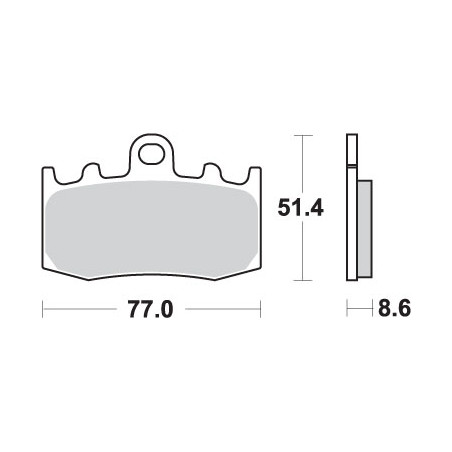SBS brake pads KH335 EVO SINTER gold color fits: BMW R850 / 1100 / 1150 / 1200, K1200 / 1300 front