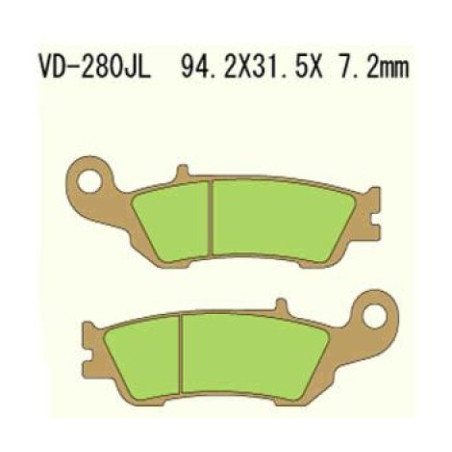 VESRAH stabdžių kaladėlės KH450 Metalic sinter (auksinės spalvos) YAMAHA YZF250 08-16 (MADE IN JAPAN)