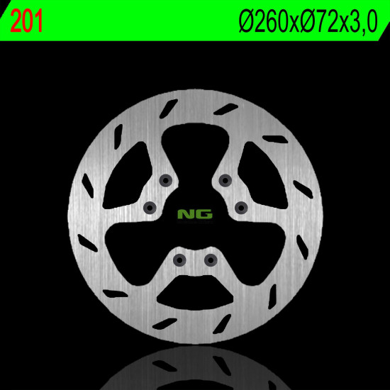 NG brake disc front BETA RR50 08-09, SUPERMOTARD 50 14-15, ART 50 03-05 (260X72X3,0mm) (6X6,5mm)