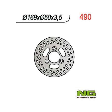 NG brake disc front KAWASAKI KSF 250 '96-'01, KEF 300 '01-'02 (169x50x3.5)
