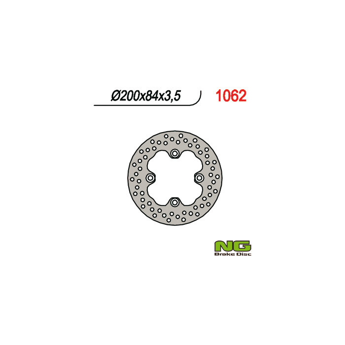 NG brake disc front KAWASAKI KVF 650 / 700 / 750 (200x84x3,5)(4X10,5mm)