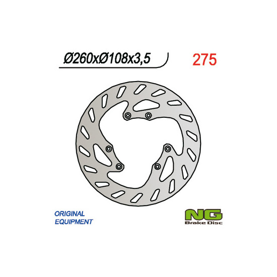 NG brake disc front PEUGEOT XPS 50 SM (260x108x3.5)