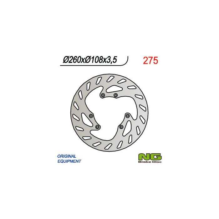 NG brake disc front PEUGEOT XPS 50 SM (260x108x3.5)