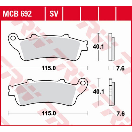 TRW LUCAS ZF brake pads KH142 SINTER STREET HONDA ST 1100 PAN EUROPEAN '96-'02, NTV / NX 650 '88-'97, SUZUKI AN 650 BURG