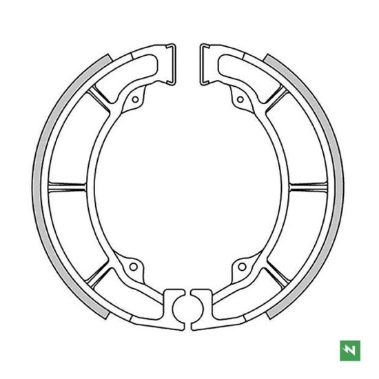 NEWFREN drum brake pad end KAWASAKI EL 250 '90-'03, ER-5 '97-'07, KLF 220 '88-'02, Z 440 '79-'83, Z 440 LTD '82-'