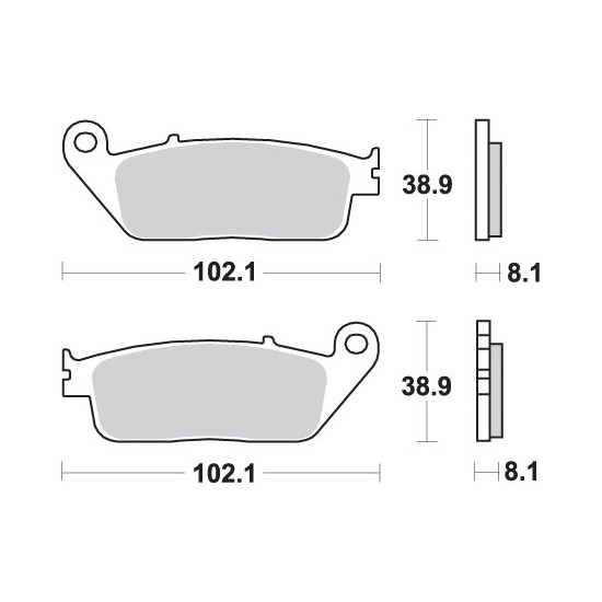 SBS brake pads KH142 / KH226 RACING DUAL CARBON