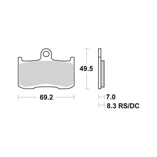 SBS brake pads KH347 RACING DUAL CARBON color black fits: KAWASAKI Z800 / 100, ZX-9R, INDIAN 1800, TRIUMPH 675 / 1050,