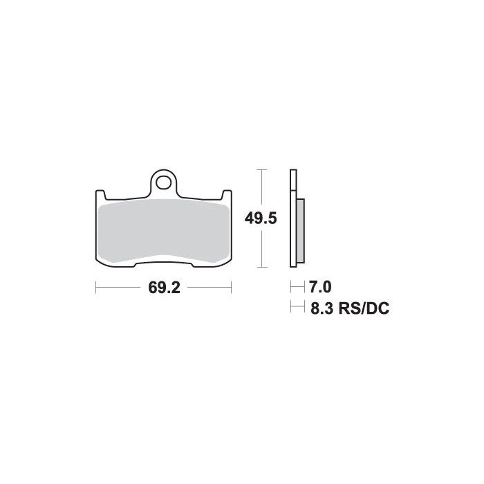 SBS brake pads KH347 RACING DUAL CARBON color black fits: KAWASAKI Z800 / 100, ZX-9R, INDIAN 1800, TRIUMPH 675 / 1050,