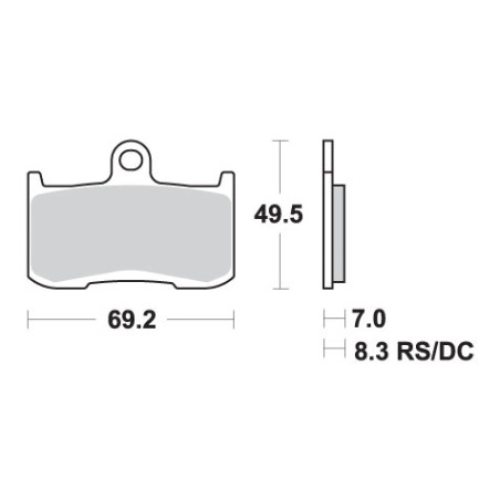 SBS brake pads KH347 RACING DUAL CARBON color black fits: KAWASAKI Z800 / 100, ZX-9R, INDIAN 1800, TRIUMPH 675 / 1050,