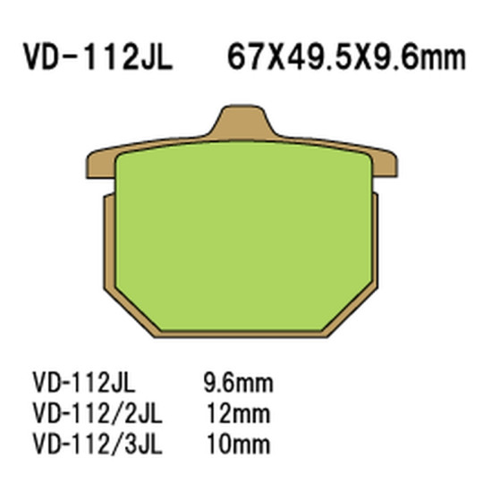 VESRAH brake pads KH31 / KH29 / KH30 Metalic sinter (gold color) (MADE IN JAPAN)