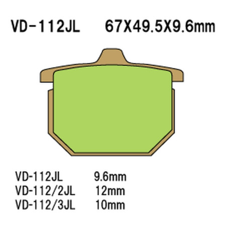 VESRAH stabdžių kaladėlės KH31 / KH29 / KH30 Metalic sinter (auksinės spalvos) (MADE IN JAPAN)