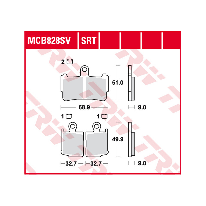 TRW LUCAS brake pads KH499 / 4 SINTER STREET HONDA VFR 1200 10-16, front