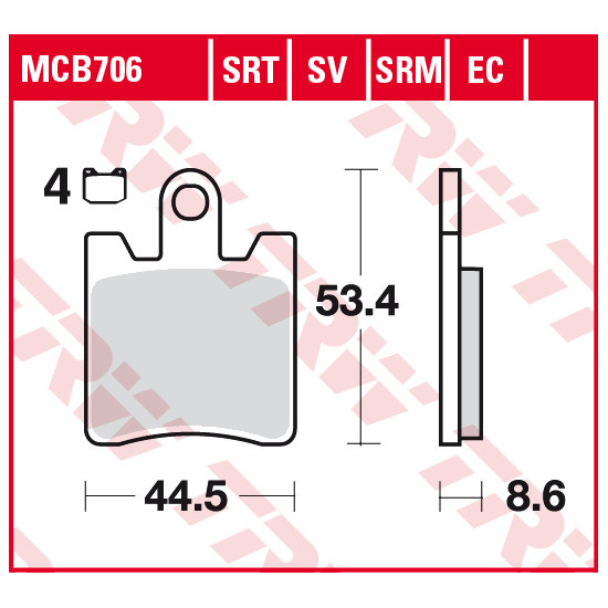 TRW LUCAS brake pads KH423 KH283 / 4 ORGANIC TRIUMPH TROPHY 1200 13-17, FJR1300 06-, front