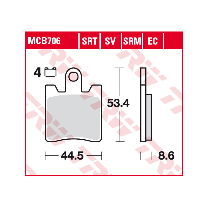 TRW LUCAS brake pads KH423 KH283 / 4 ORGANIC TRIUMPH TROPHY 1200 13-17, FJR1300 06-, front