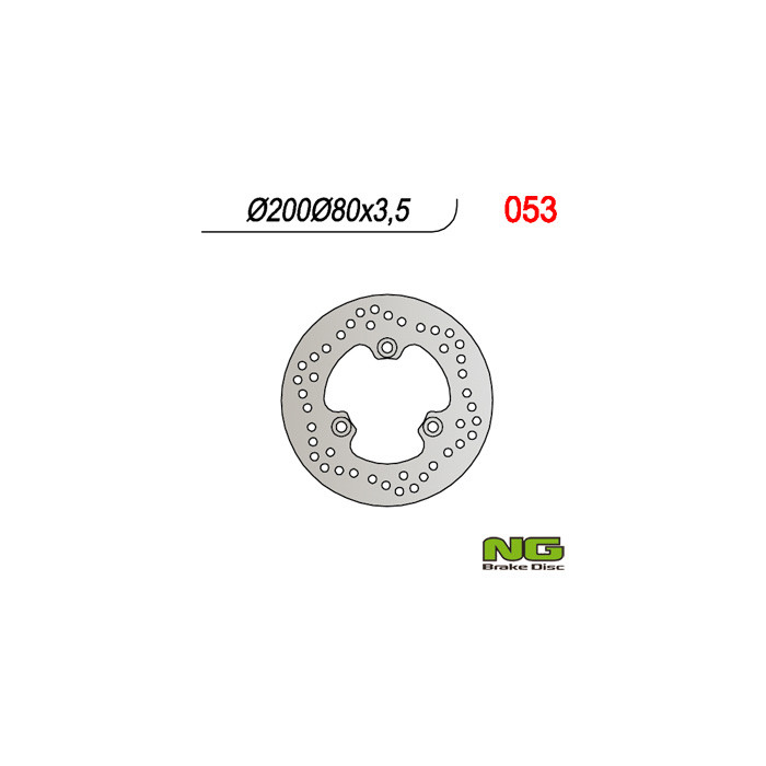 NG brake disc front KAWASAKI QUAD KLF 220 / 300 / 400, KVF 300 / 400 (200X80X3,5)