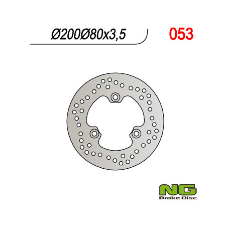 NG brake disc front KAWASAKI QUAD KLF 220 / 300 / 400, KVF 300 / 400 (200X80X3,5)