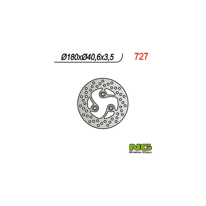 NG brake disc front for scooters (180x40.6x3.5)